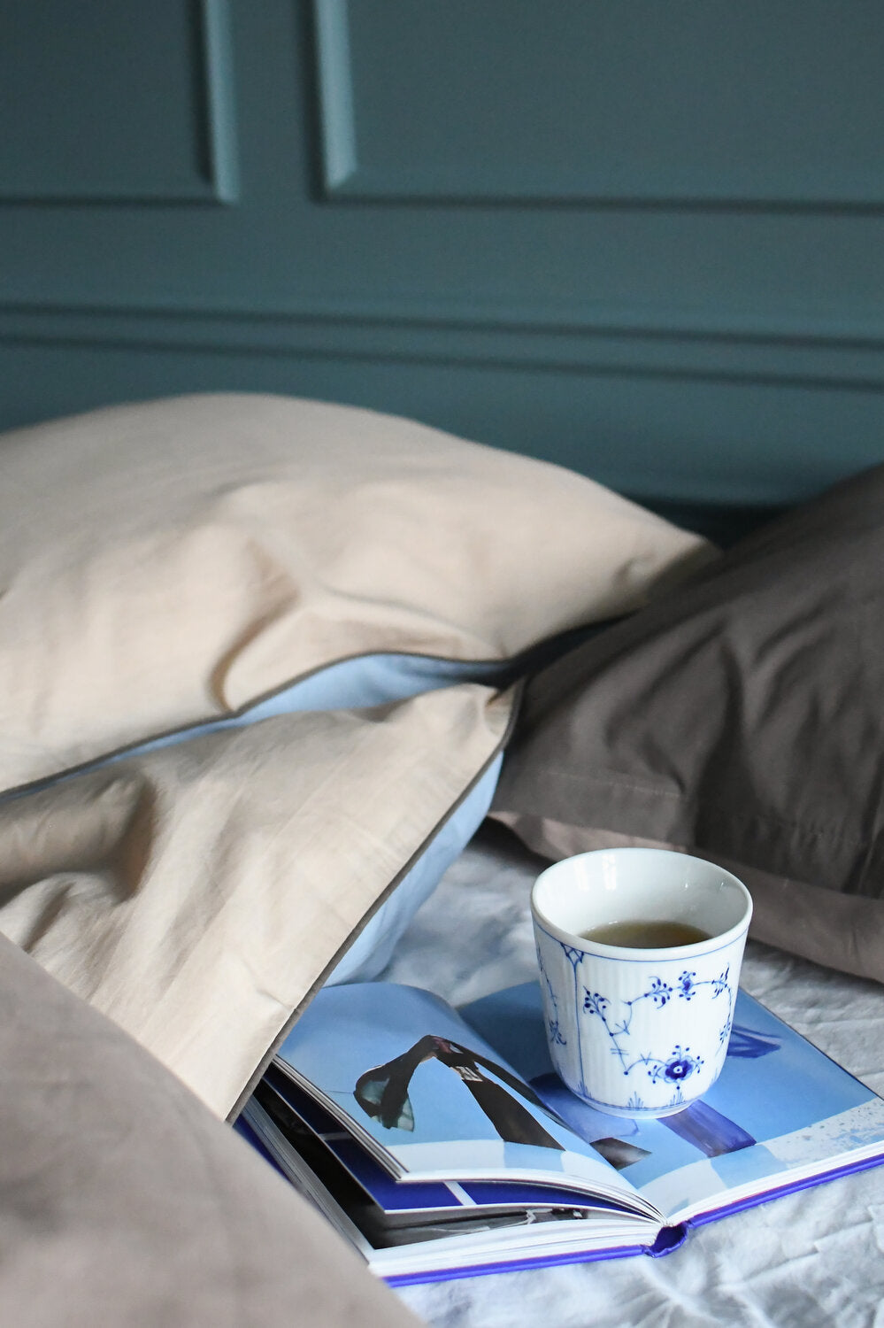 Color Combo sengesæt - blå/beige